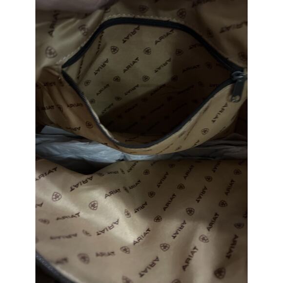 Ariat Tote Bag Women's Rose & Horseshoe Arrow‎ Cruiser Zipper Top New - Picture 5 of 8